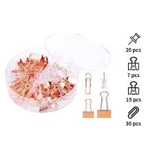Picture of Deli Premium Clip and Pin Set Rose Gold 78553