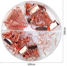 Picture of Deli Premium Clip and Pin Set Rose Gold 78553