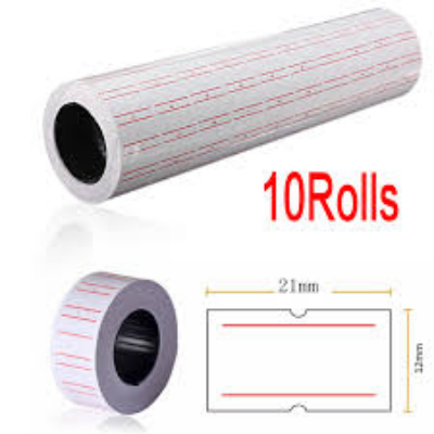 Picture of Price Tag Paper white (10 Rolls)