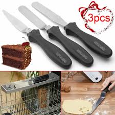 Picture of Kitchen Knife 3Pcs set Cake Spatula Palette Knife Cakes Icing Pastry Tools