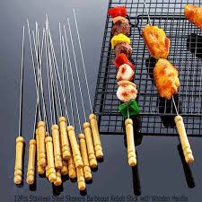 Picture of Bbq Wooden Handle Skewers - 12 Pcs