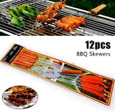 Picture of Bbq Wooden Handle Skewers - 12 Pcs