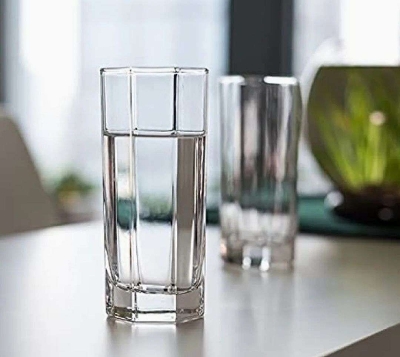 Picture of Water Drinking Glass 8 Angle 6pcs set / 8 corner water glass - 300 ml