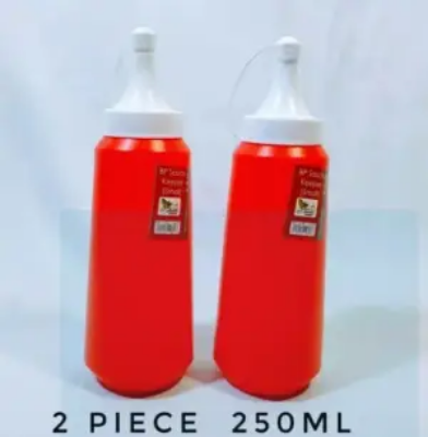 Picture of 2Pes Plastic Sauce Medium Multicolor Bottles Pot - 200ml