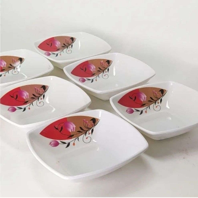 Picture of Melamine Bowl / bati Square Shape (06 pieces) Set.