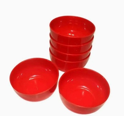 Picture of 6-Piece Set Plastic Round Soup Bowl - Convenient Size for Your Soup Needs