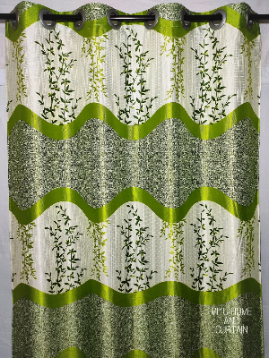 Buy Curtain Porda Synthetic curtains Indian porda window protector 45*80 inch standard size Green and white art 4 kuchi curtain at Best Price In Bangladesh
