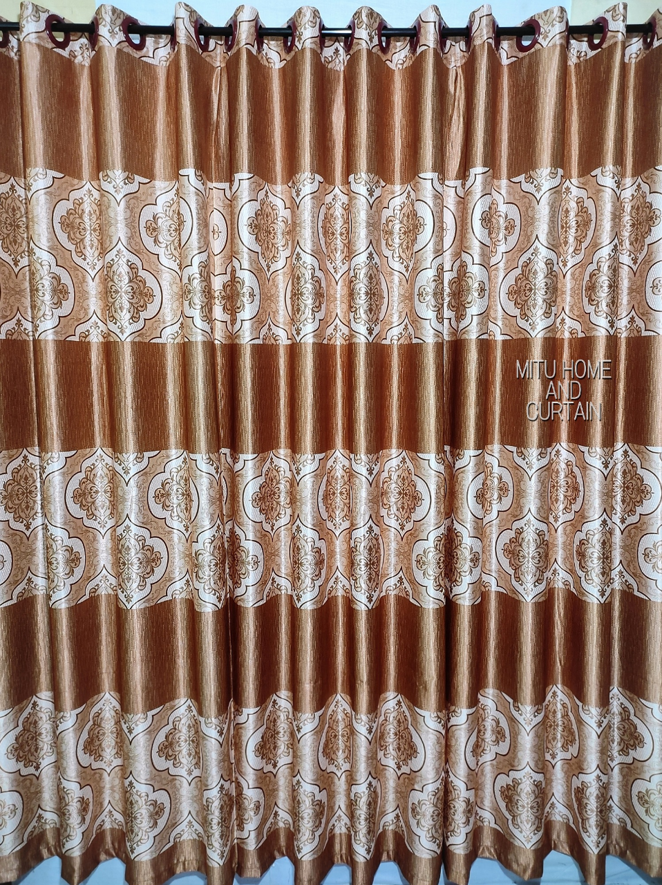 Buy Curtain Porda Synthetic curtains Indian porda window protector 45*80 inch standard size Golden art art 4 kuchi curtain at Best Price In Bangladesh