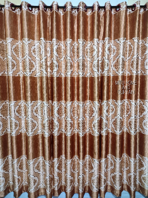Buy Curtain Porda Synthetic curtains Indian porda window protector 45*80 inch standard size Golden art art 4 kuchi curtain at Best Price In Bangladesh