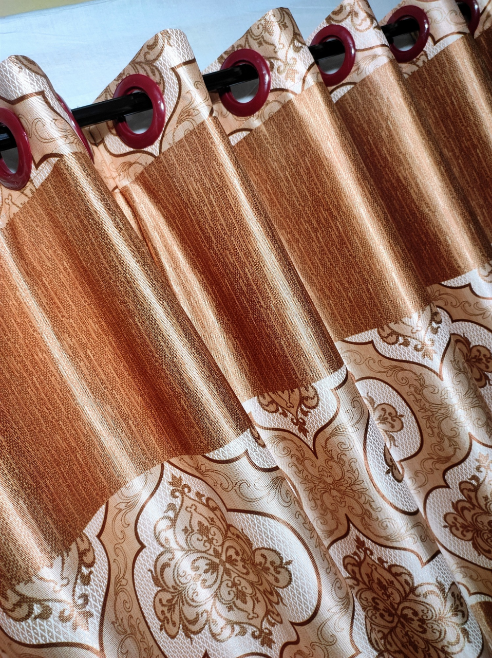 Buy Curtain Porda Synthetic curtains Indian porda window protector 45*80 inch standard size Golden art art 4 kuchi curtain at Best Price In Bangladesh