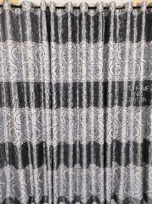 Buy Curtain Porda Synthetic curtains Indian porda window protector 45*80 inch standard size Black classy art 4 kuchi curtain at Best Price In Bangladesh