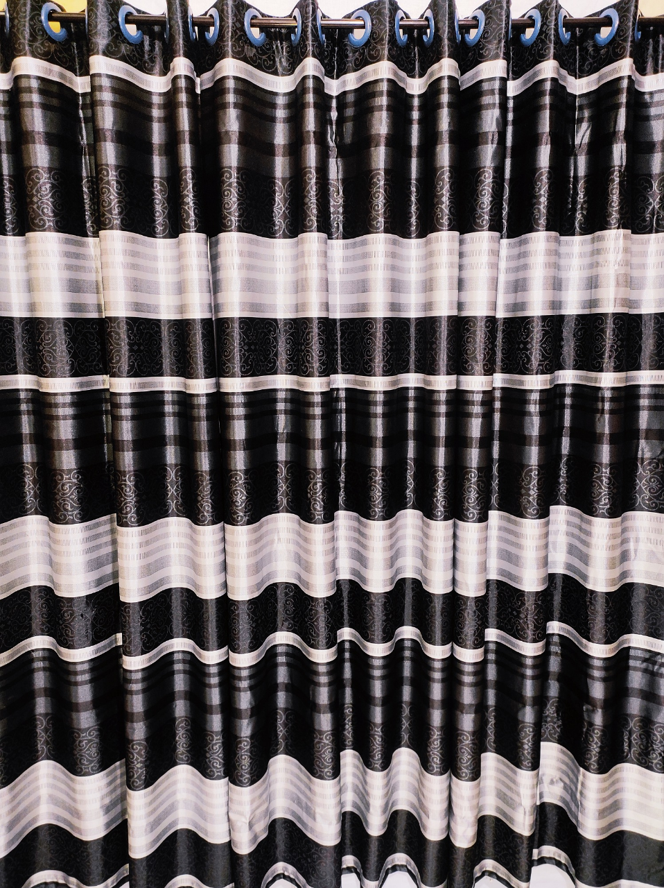 Buy Curtain Porda Synthetic curtains Indian porda window protector 45*80 inch standard size Blue classy art  4 kuchi curtain at Best Price In Bangladesh