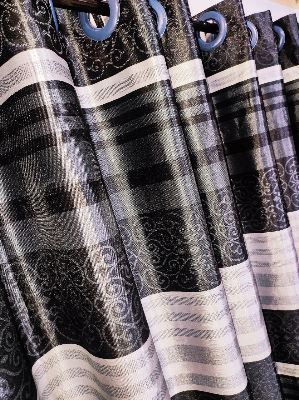 Buy Curtain Porda Synthetic curtains Indian porda window protector 45*80 inch standard size Blue classy art  4 kuchi curtain at Best Price In Bangladesh