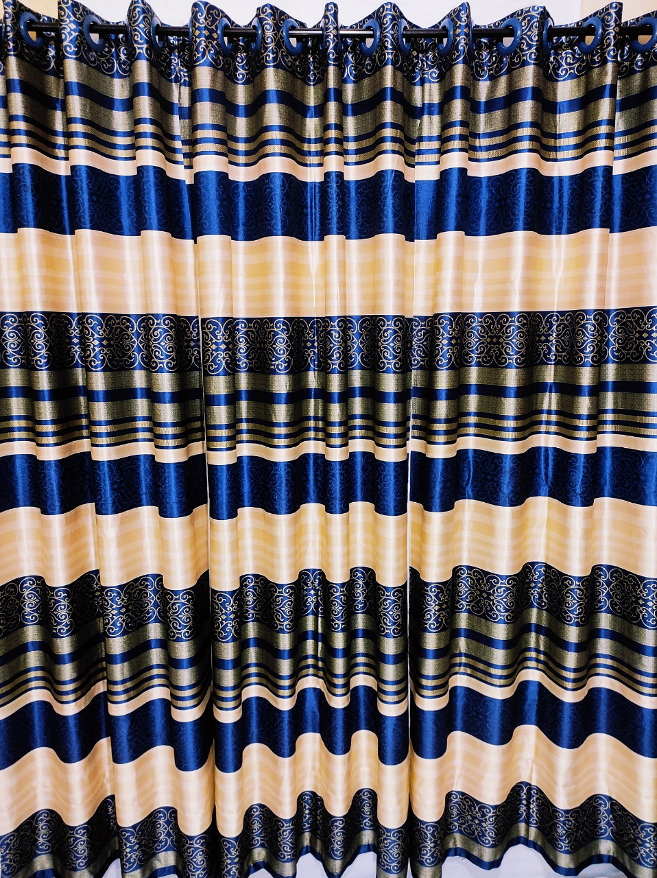 Buy Curtain Porda Synthetic curtains Indian porda window protector 45*80 inch standard size Black classy art 4 kuchi curtain at Best Price In Bangladesh