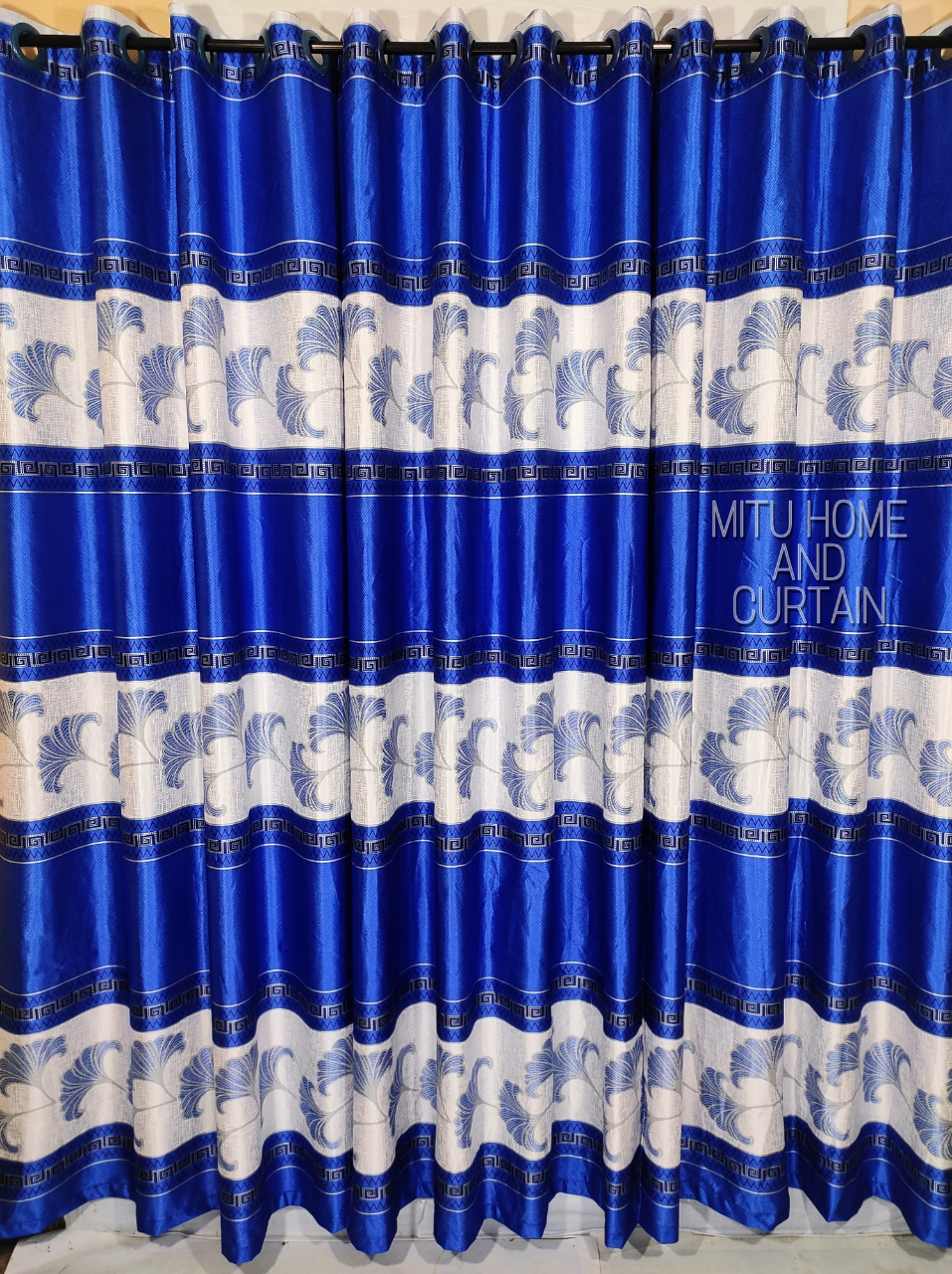 Buy Curtain Porda Synthetic curtains Indian porda window protector 45*80 inch standard size Blue Tween  flower 4 kuchi curtain at Best Price In Bangladesh