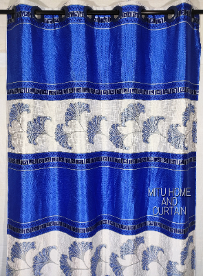 Buy Curtain Porda Synthetic curtains Indian porda window protector 45*80 inch standard size Blue Tween  flower 4 kuchi curtain at Best Price In Bangladesh