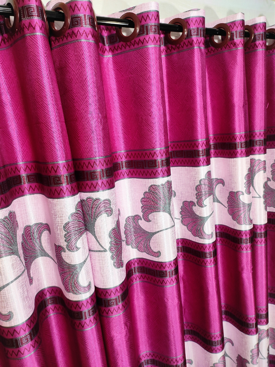 Buy Curtain Porda Synthetic curtains Indian porda window protector 45*80 inch standard size Magenta tween flower  4 kuchi curtain at Best Price In Bangladesh