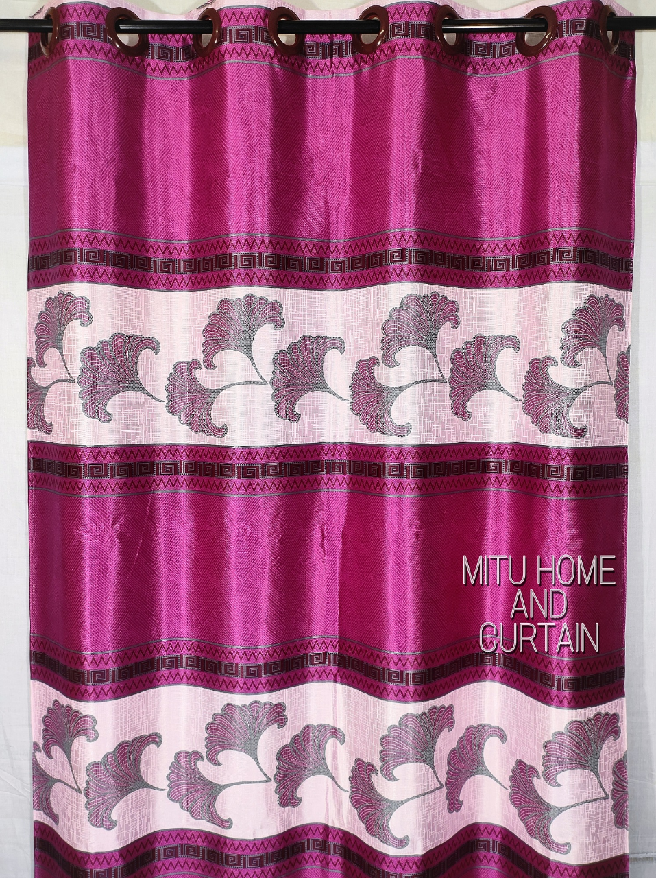 Buy Curtain Porda Synthetic curtains Indian porda window protector 45*80 inch standard size Magenta tween flower  4 kuchi curtain at Best Price In Bangladesh