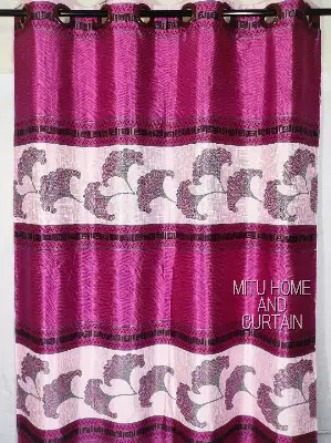 Buy Curtain Porda Synthetic curtains Indian porda window protector 45*80 inch standard size Magenta tween flower  4 kuchi curtain at Best Price In Bangladesh