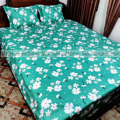 Buy King Size Bed Sheet Set with Pillow Cover Chador set 7.5×8.25 feet Full Cotton Fabric in Red, Blue, Pink, Green - Reliable and Durable Bedding Online at Best Price In Bangladesh