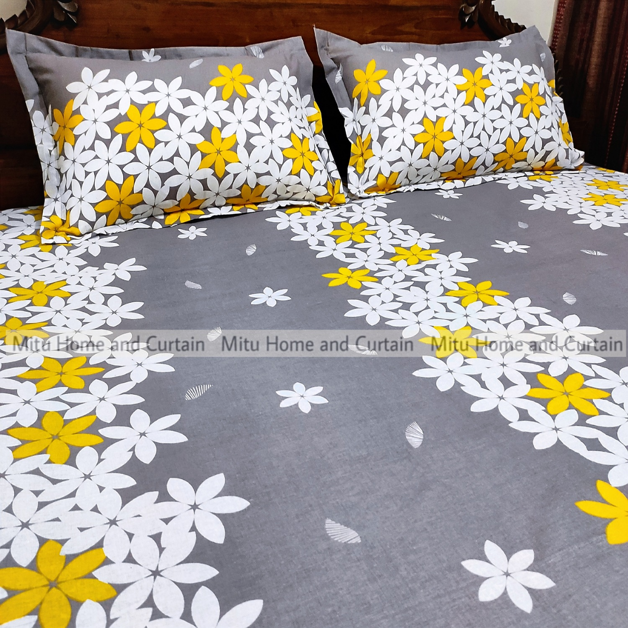 Buy King Size Bed Sheet Set with Pillow Cover Chador set 7.5×8.25 feet Full Cotton Fabric in Red, Blue, Pink, Green - Reliable and Durable Bedding Online at Best Price In Bangladesh