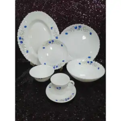 Picture of 32 Pcs Pyrex Opal Glassware White Oven Save Dinner Set - Dinner Set