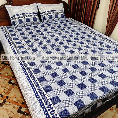 Buy King Size Bed Sheet Set with Pillow Cover Chador set 7.5×8.25 feet Full Cotton Fabric in Red, Blue, Pink, Green - Reliable and Durable Bedding Online at Best Price In Bangladesh