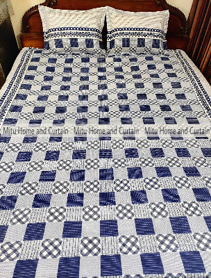 Buy King Size Bed Sheet Set with Pillow Cover Chador set 7.5×8.25 feet Full Cotton Fabric in Red, Blue, Pink, Green - Reliable and Durable Bedding Online at Best Price In Bangladesh