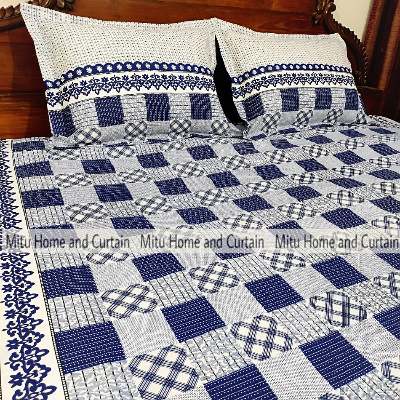 Buy King Size Bed Sheet Set with Pillow Cover Chador set 7.5×8.25 feet Full Cotton Fabric in Red, Blue, Pink, Green - Reliable and Durable Bedding Online at Best Price In Bangladesh