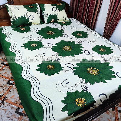 Buy King Size Bed Sheet Set with Pillow Cover Chador set 7.5×8.25 feet Full Cotton Fabric in Red, Blue, Pink, Green - Reliable and Durable Bedding Online at Best Price In Bangladesh