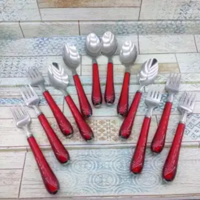 Picture of Spoon Set/ Cutlery Set/ HIGH QUALITY Stainless Steel Spoon Set 12-Pieces (Tea Spoon 6-Pieces & Fork Spoon 6-Pieces)
