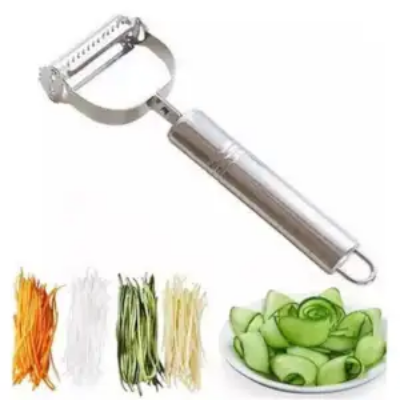 Picture of Vegetable Cutter and Peeler Stainless Steel Peeler Fruit Spud Speed Slicer Cutter silver -peeler