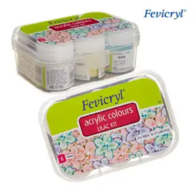 Picture of Fevicryl Acrylic Colors Lilac Kit, 60ml, 6 Shades