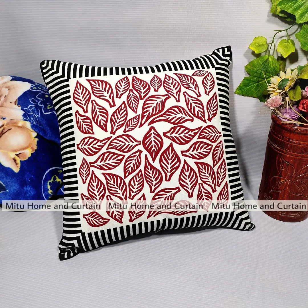 Buy Cushion Cover Full washable with Color Guarantee 100% cotton fabric and zipper facility Standard 16"X 16" size 1pcs Blue, Cream, White, Red, Brown Online in Bangladesh at Best Prices on Othoba.com