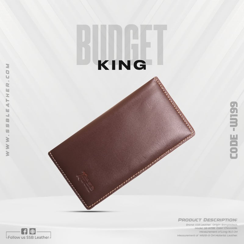 Buy Genuine Leather Semi Long Wallet SB-W199 at Best Price In Bangladesh