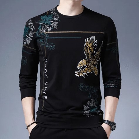 Buy soft-cotton-full-sleeve-t-shirt-for-men-a-round-neck-casual-wear-for-everyday-comfort-and-fashion at Best Price In Bangladesh