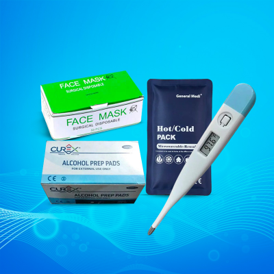 Buy AlcoholSwab Pack of 100 Pieces Curex Digital Thermometer Reusable Hot & Cold Ice Gel Therapy Pack Blue Massage Machine Combo Offer Online in Bangladesh at Best Prices