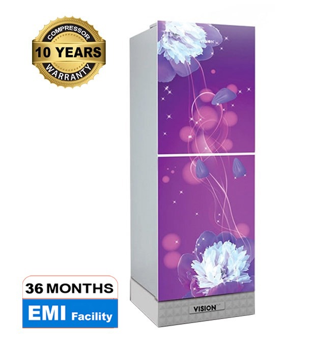 VISION Glass Door Top Mount Refrigerator RE-262L Purple Peony Flower at Best Price In Bangladesh	
