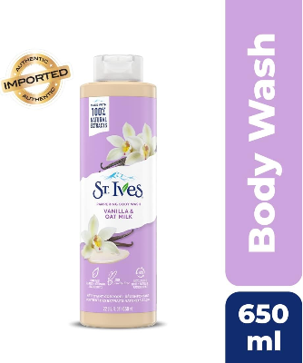 St. Ives Pampering Body Wash Vanilla & Oat Milk Made with 100% Natural Extracts 650 ml