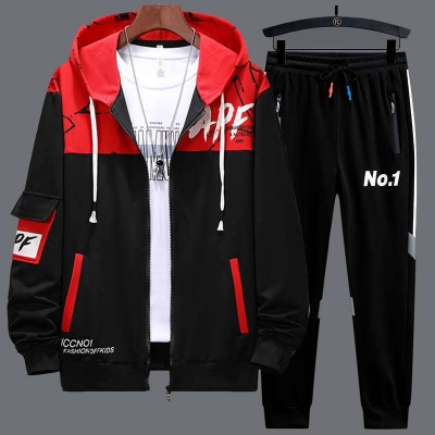 Picture of New Stylish Hoodie with Pants for Men - Complete Winter Fashion Ensemble