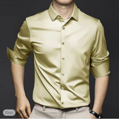 Picture of Trendsetter -Upscale Living -New Stylist Silk Long Sleeve Selemfit Shirt For Men-