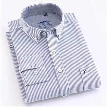 Picture of Quality New Vertical Striped Shirts for Man Twill Business Long Sleeve Men's Social Shirt Formal White Blouse Regular Fit Pocket