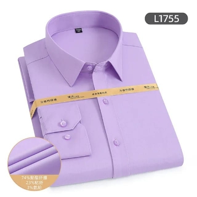 Picture of Quality New Long Sleeve Men's Social Shirt Formal Regular Fit Pocket