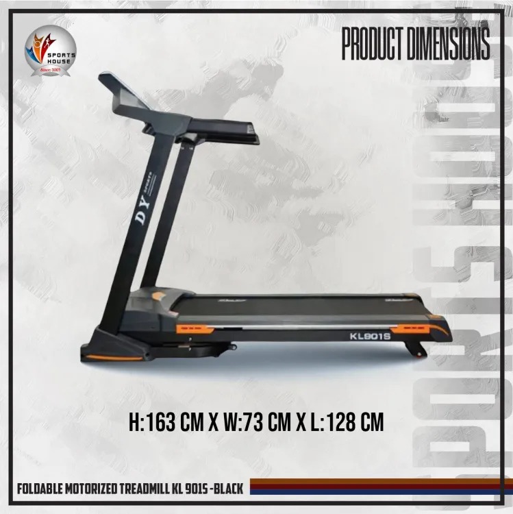 Sport House-KL 901S Foldable Motorized Treadmill -Black