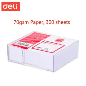 Buy Deli Note Pad With Transparent Holder (300 sheets) at Best Prices in Bangladesh