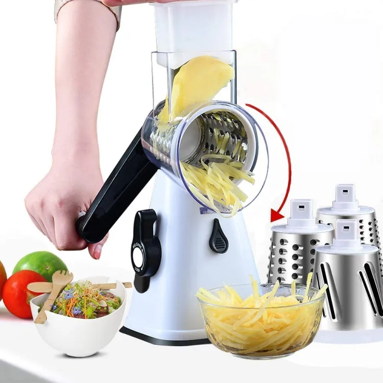 Buy "Manual vegetable cutter slicer kitchen accessories multifunctional round 3 in 1 slicer fruit and" Online in Bangladesh