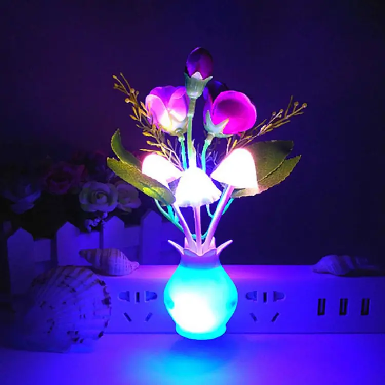 Buy Plug-in Flower LED Mushroom Night Light Lamp with Dusk to Dawn Sensor,Cute Plug in LED Bed Cute Mushroom Nightlight Night lamp Wall Light Baby Night Lights for Kids Children  Online in Bangladesh