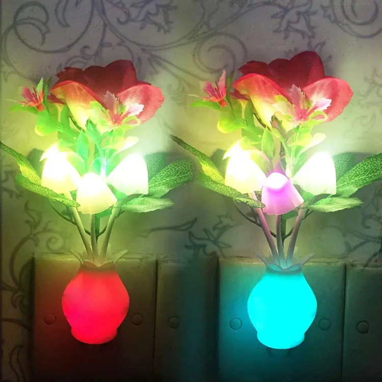 Buy Plug-in Flower LED Mushroom Night Light Lamp with Dusk to Dawn Sensor,Cute Plug in LED Bed Cute Mushroom Nightlight Night lamp Wall Light Baby Night Lights for Kids Children  Online in Bangladesh