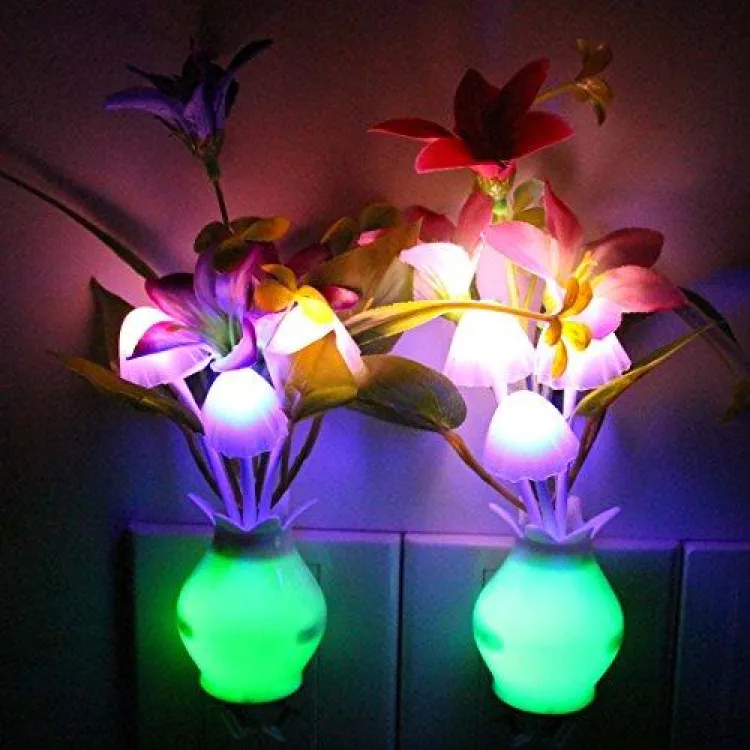 Buy Plug-in Flower LED Mushroom Night Light Lamp with Dusk to Dawn Sensor,Cute Plug in LED Bed Cute Mushroom Nightlight Night lamp Wall Light Baby Night Lights for Kids Children  Online in Bangladesh