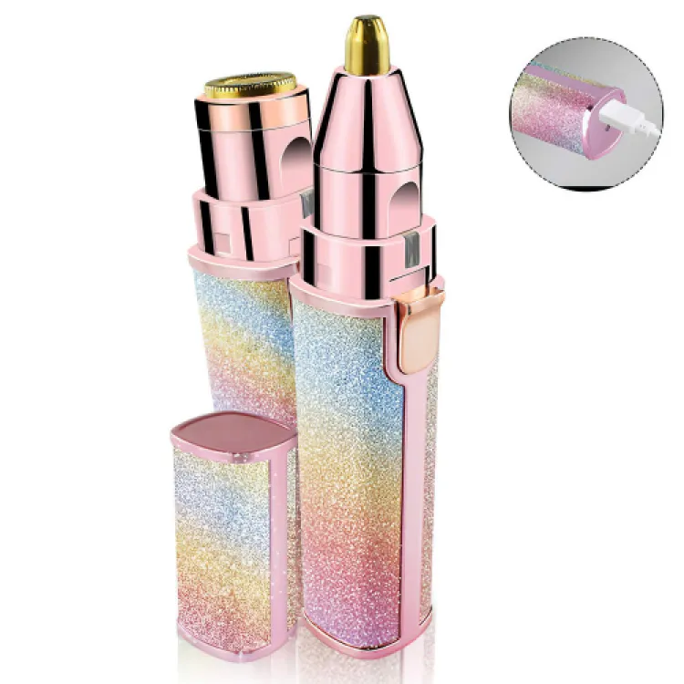 Buy Rechargeable Glitter Rainbow 2 in 1 Women Hair Remover Online in Bangladesh